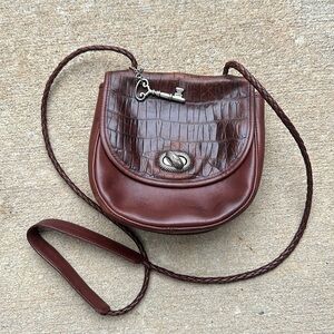Vintage Fossil Crocodile embossed Leather purse